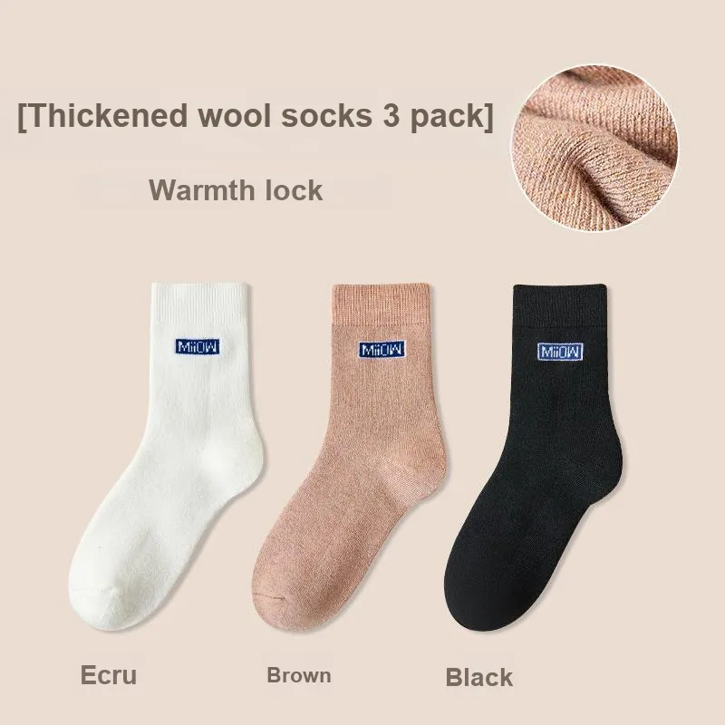 MIIOW Mid Calf Socks Women's 3 Pack-1
