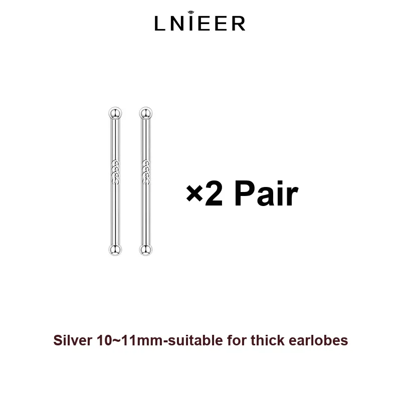 LNIEER 999 Fine Silver Stud Earrings Women's-43
