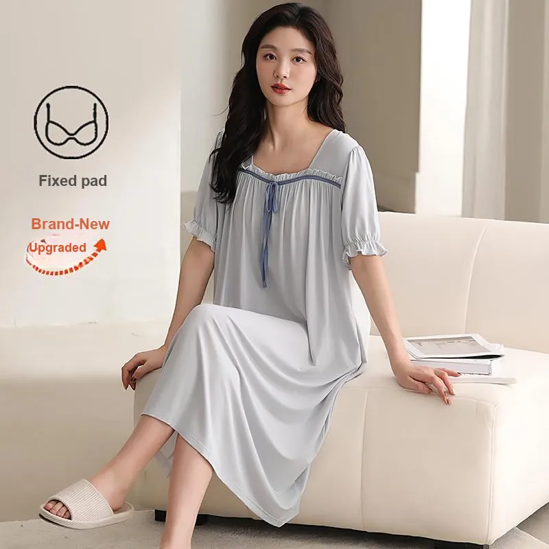 MADALLO Nightgown Women's Dusty Blue-3