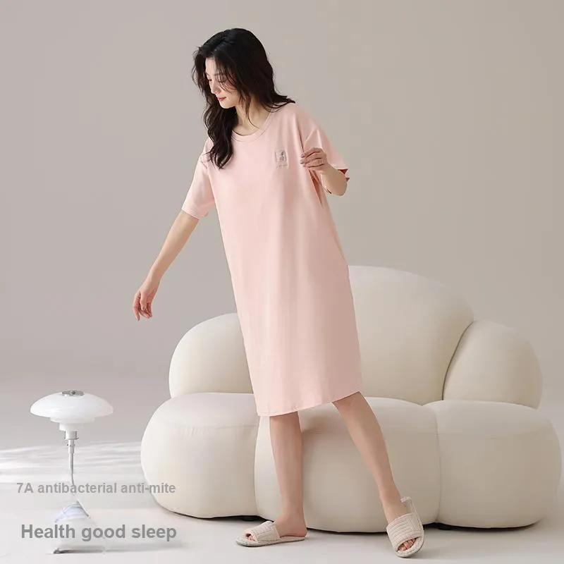 FENTENGCARE Nightgown Women's Peach-3