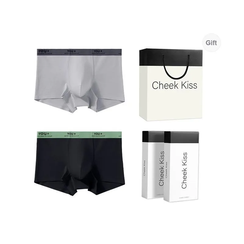 Cheekkiss Underpants Men's Seamless Breathable Boxer Shorts Gift Box Set-5