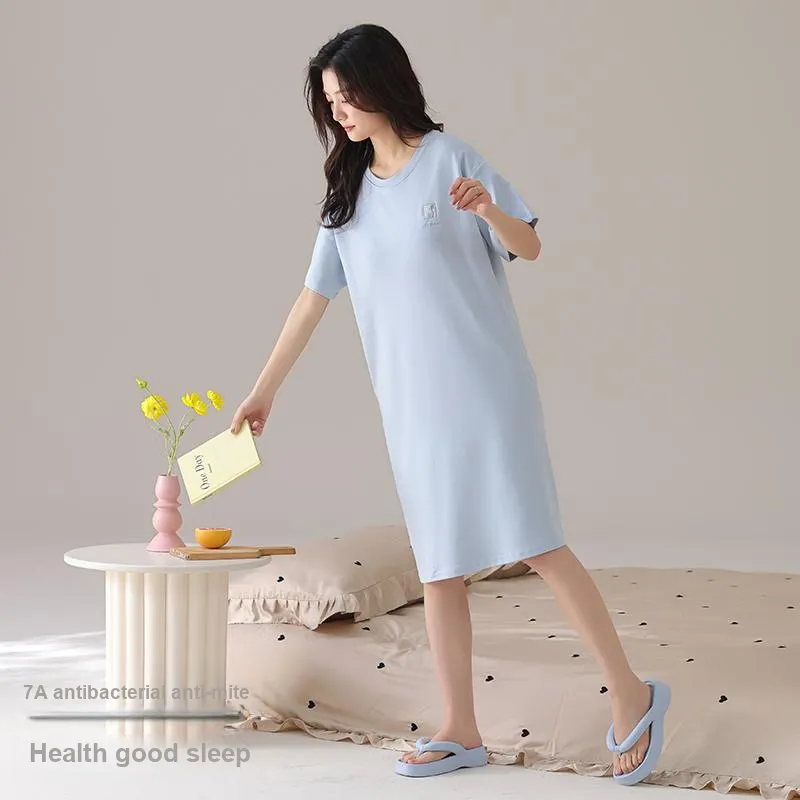FENTENGCARE Nightgown Women's Sky Blue-3