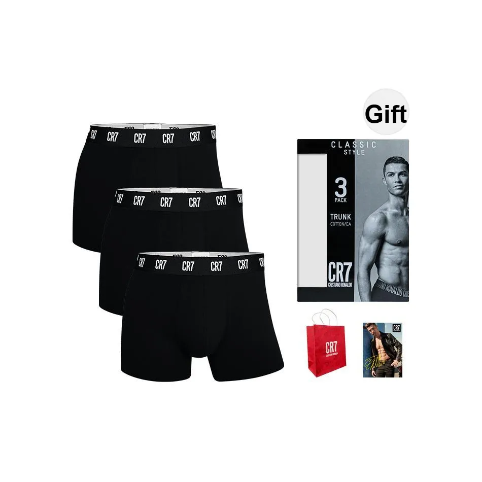 CR7 CRISTIANO RONALDO Boxer Briefs Men's Box 3 Pack Black