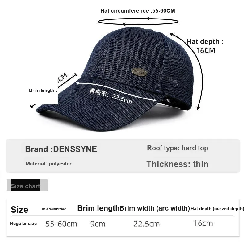 DENSSYNE Polyester Baseball Caps Unisex-4
