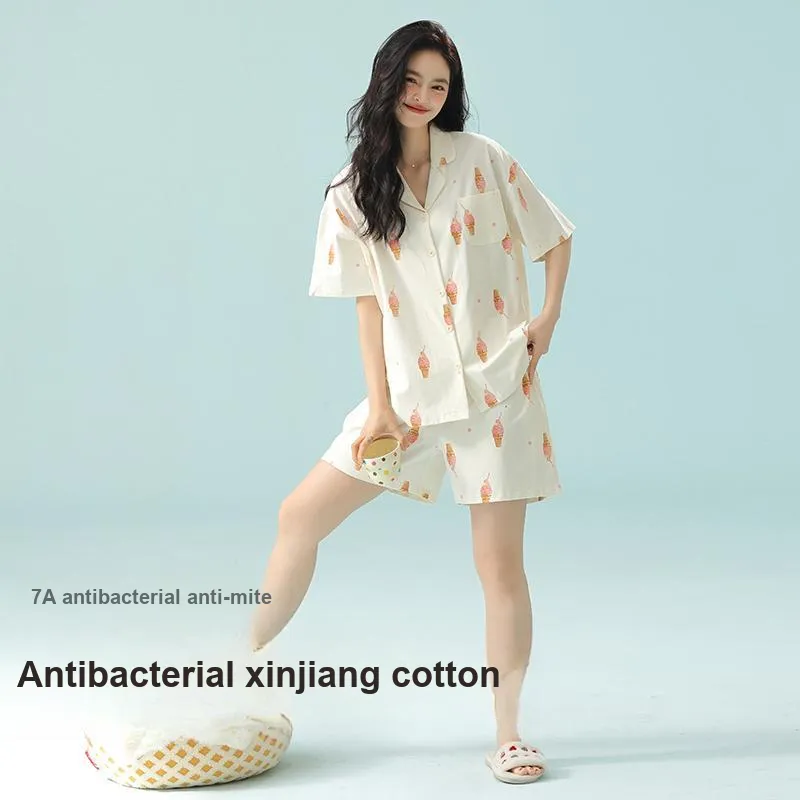 XIAFENYAN Pajama Set Women's Apricot-1
