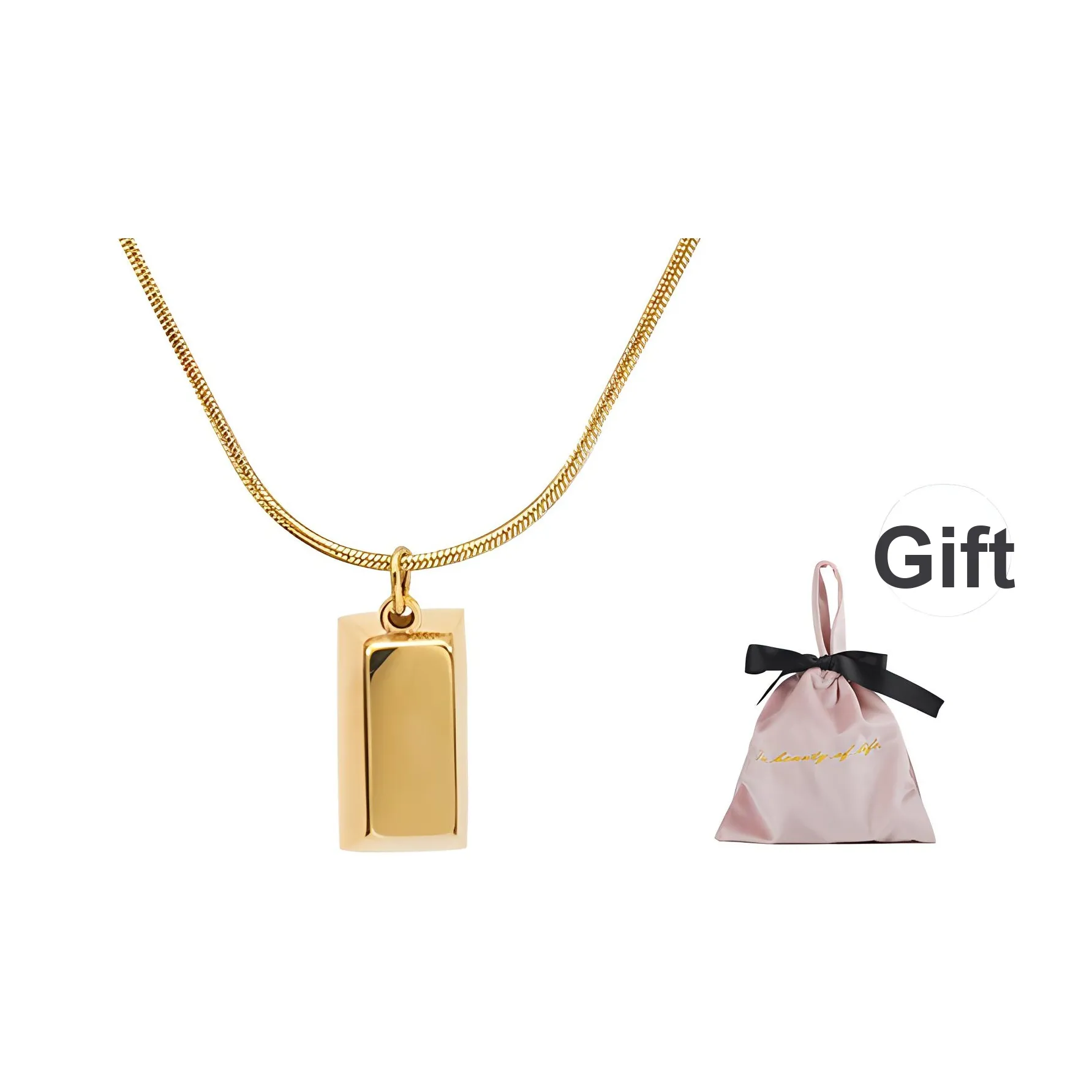 Wakfu Титановое стальное ожерелье цепочка на ключицу унисекс