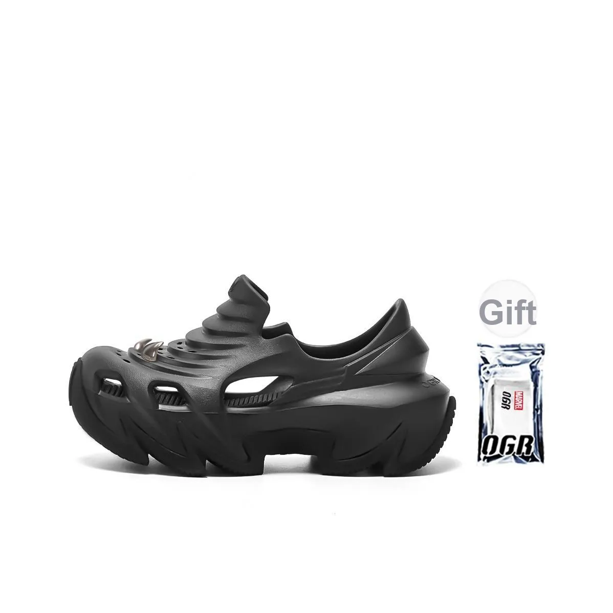 OGR DragonSpike Clog 5cm Unisex Black Upgraded Accessories