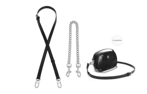 Lan Bao Fan Microfiber/Alloy Bag Accessories Women's Black