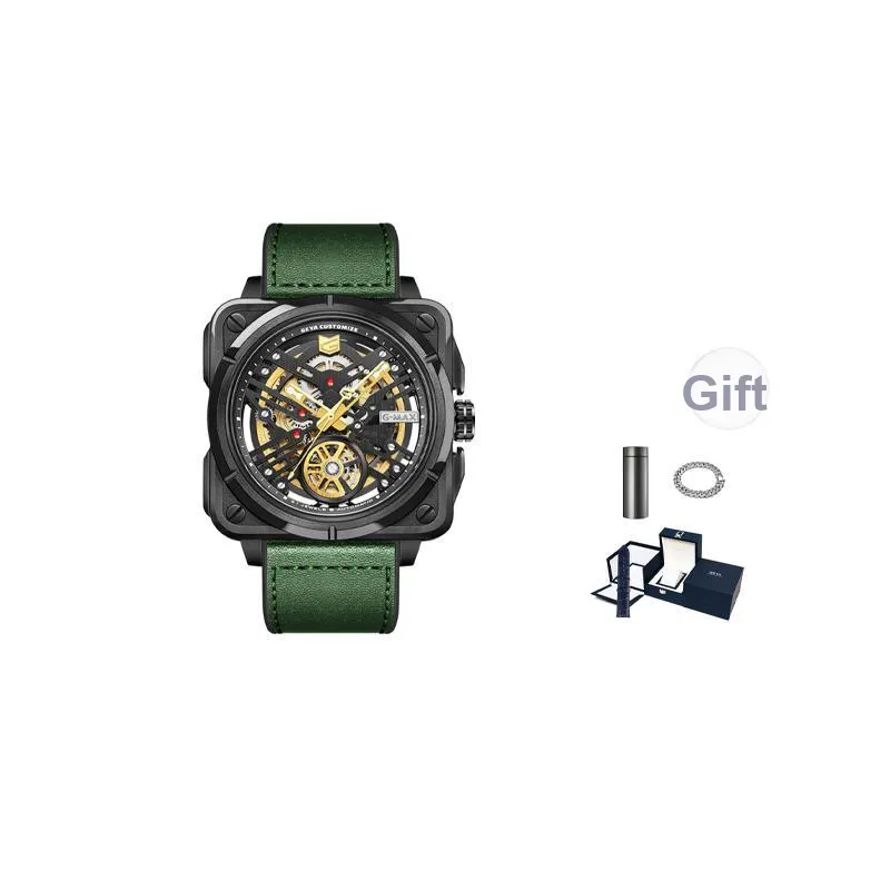 GEYA Limited Racing Edition & G MAX Engine Collection Automatic Mechanical Movement Watch Men's Watches Cut Out Dial-0