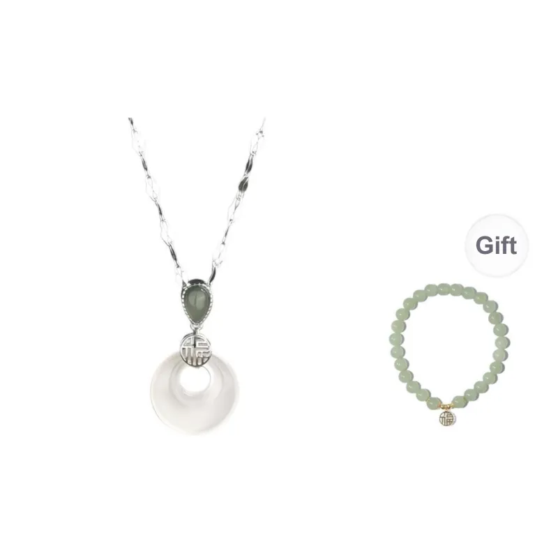 LYUMIN Chalcedony Jade Necklaces Women's-5