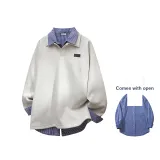White Gray (with Sapphire Blue Shirt Included)