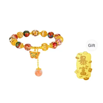 CHAOHONGJI S925 Silver Spend Money, Beaded Bracelet Women's Good Luck