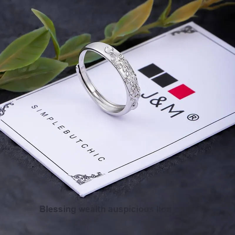 MAGICPOLE 999 Fine Silver Rings Men's Silver-1