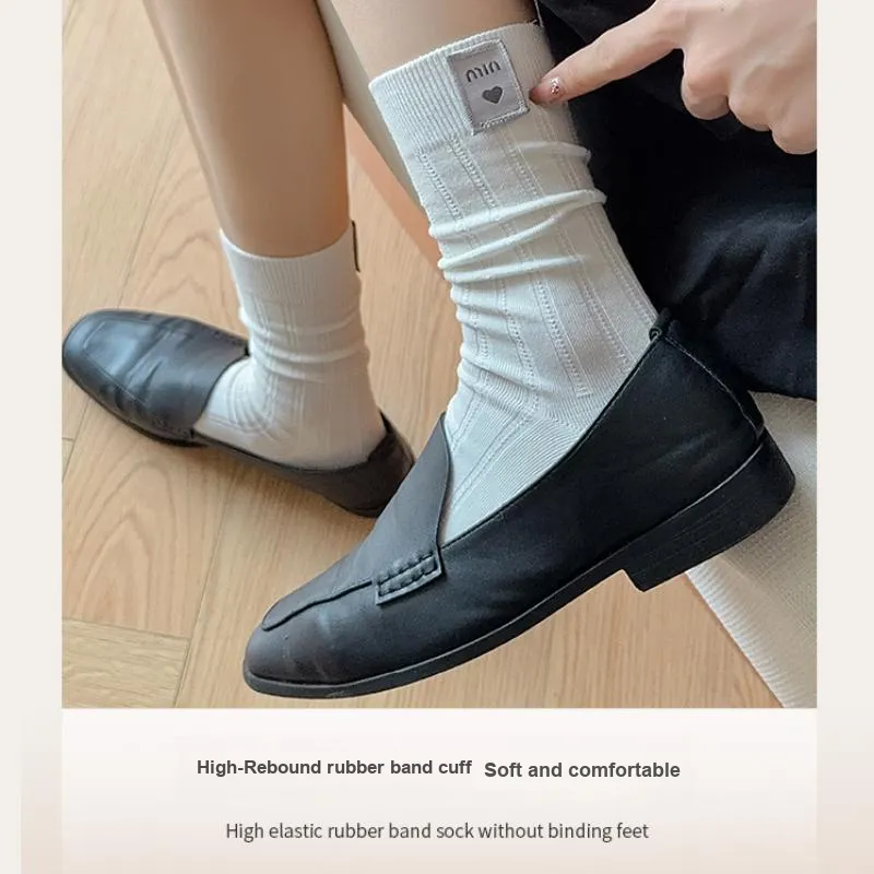 MIIOW Mid Calf Socks Women's 3 Pack-24