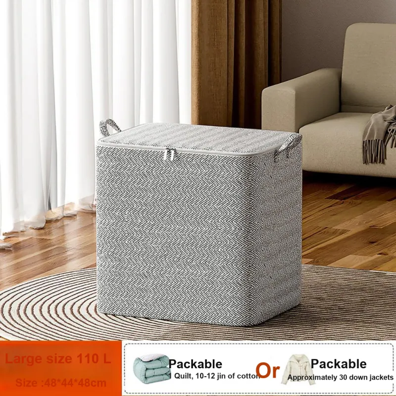 Ten Thousand Months Zipper Clothing Storage Bag, Moving Living Room Bedroom Quilt Organizing Storage Bag-1