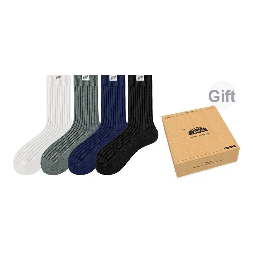 ZEROIN Mid Calf Socks Unisex 4 Pack