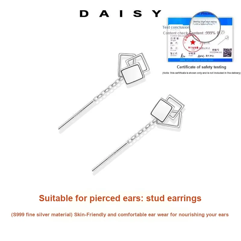 Daisy Dream S999 Fine Silver Earrings Women's-2