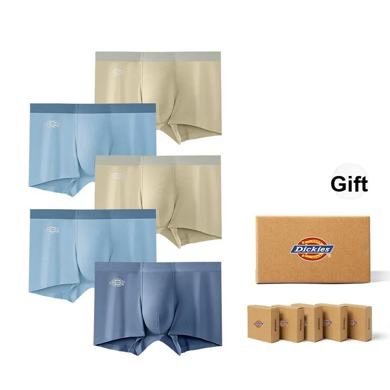Dickies Underwear Gift Box Men's High Rebound Seamless Boxer Combo Set With No Roll Edge-33