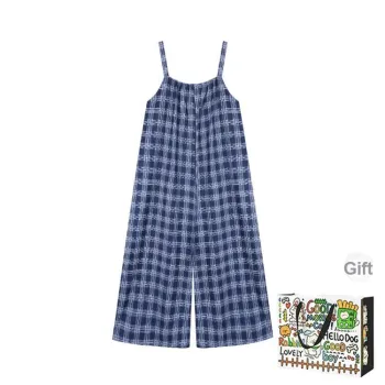 OURUOKE Jumpsuits Women's Plaid Shopping Bag