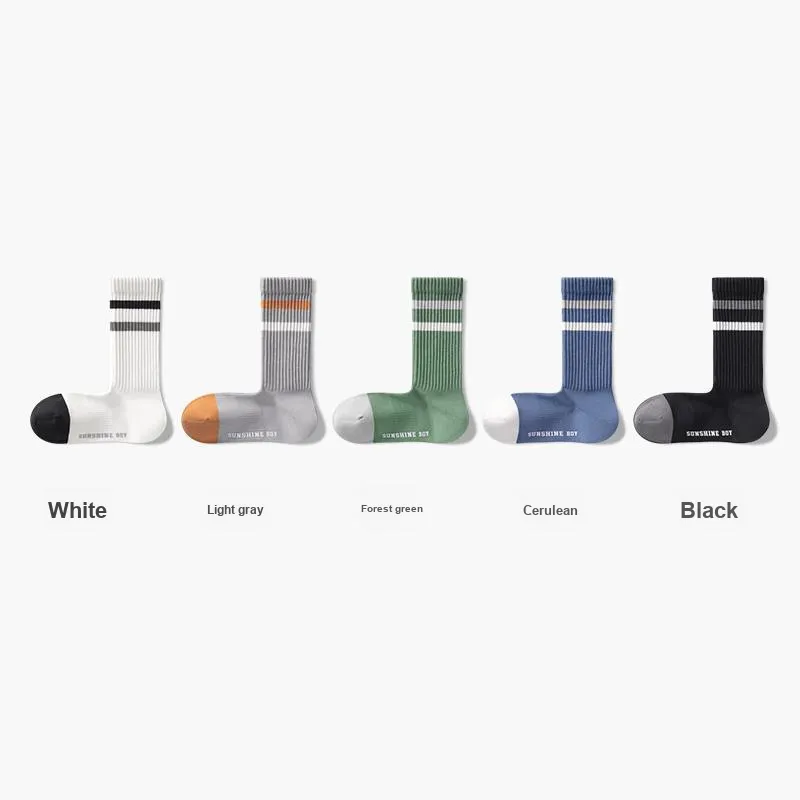 B&C.Room Mid Calf Socks Fall Winter Men's 5 Pack-11