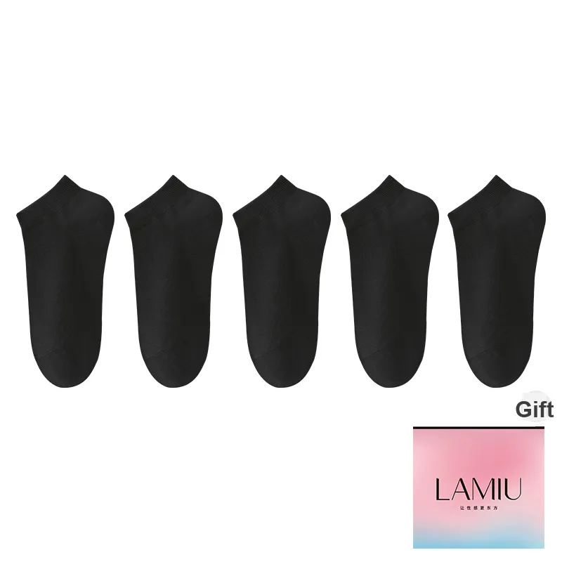 Lan Miao No Show Socks Men's Shopping Bag 5 Pack-0