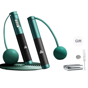 PEAK Aerobic Fat Reduction Smart Counting Jump Ropes Adults PVC+Steel Wire Rope, Silicone+TPE Controller Approx. 3.18m
