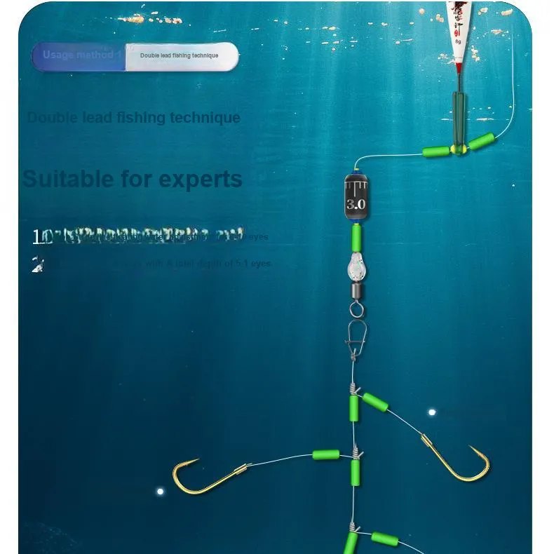 Bally Fish Hook Nylon Thread Tandem Hooks-3