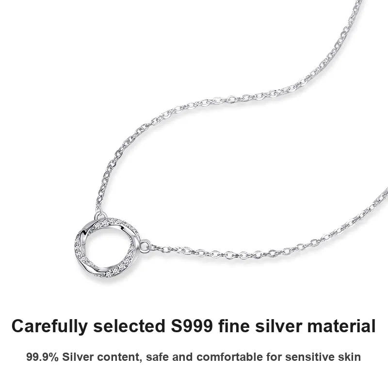 Daisy Dream Full Sterling Silver Necklaces Women's-4