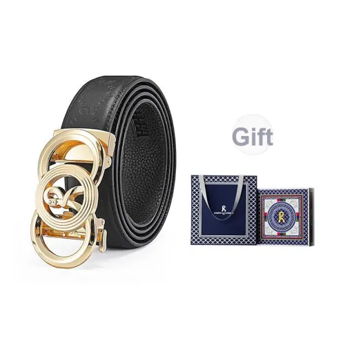 Roberta Di Camerino Ремни из крупнозернистой текстуры коровьей кожи мужской золотой 3,45 см