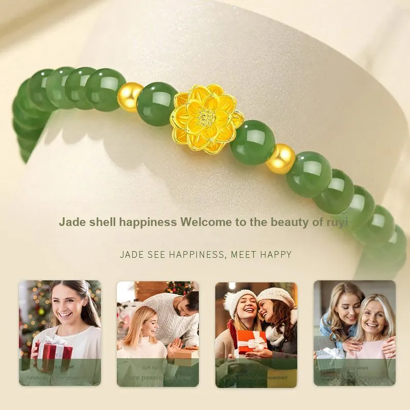 ALLOVE Bracelets Green Jade Unisex-1