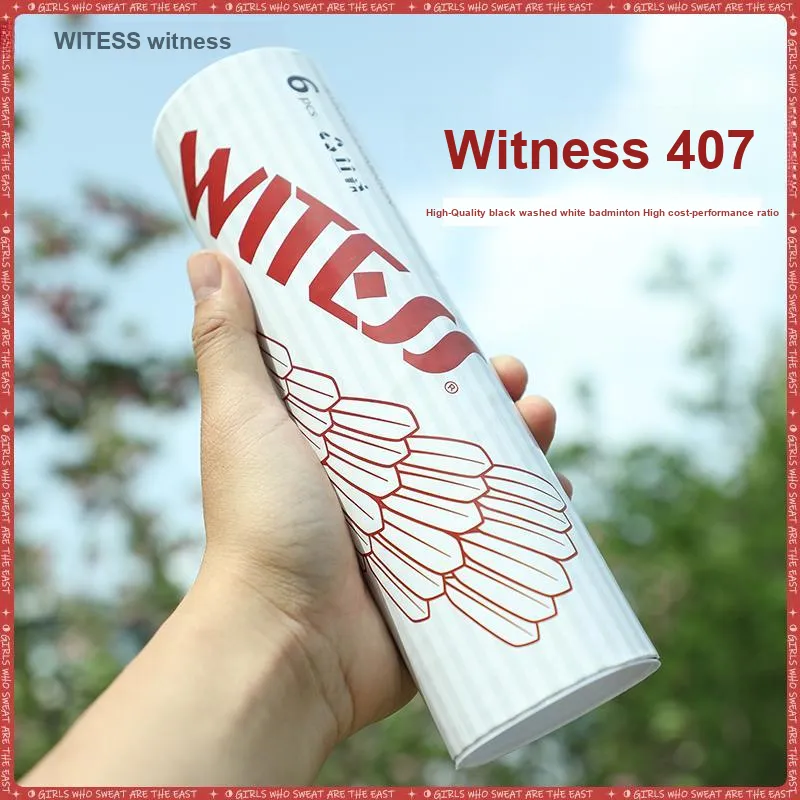 WITESS YB407A 6 Pack Duck Feather Big Board Duck Feather Training Competition Shuttlecocks-1
