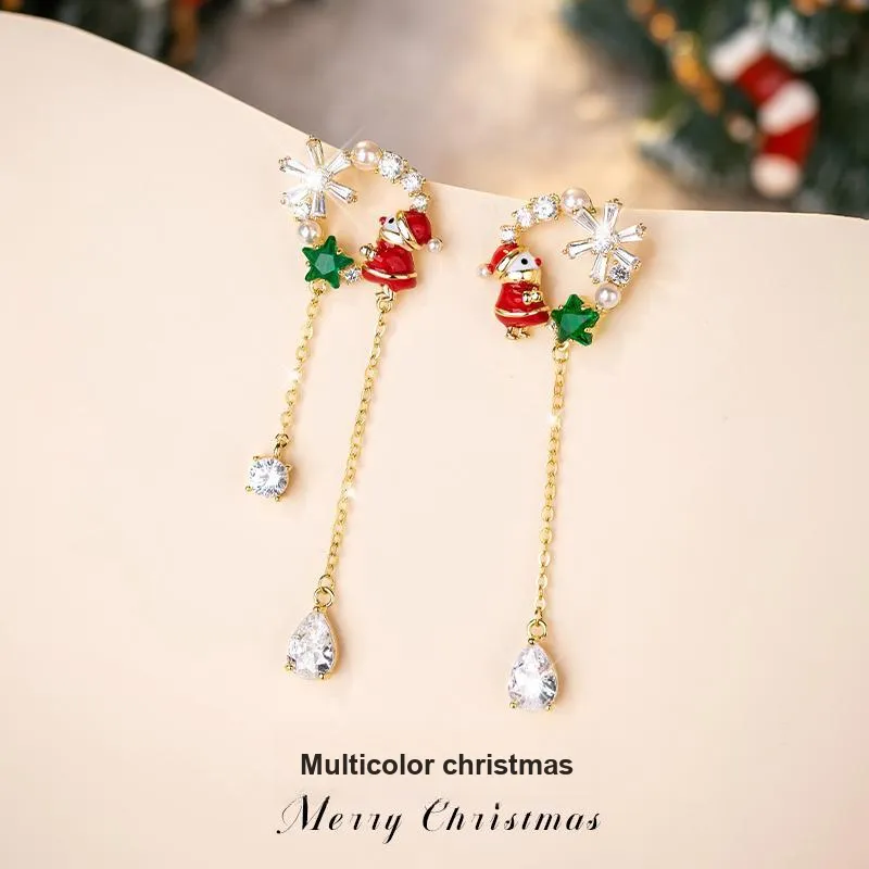 QLADY S925 Silver Stud Earrings Women's-3