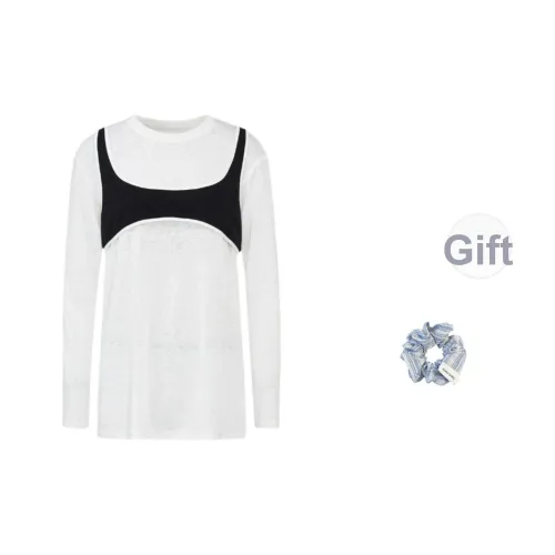 KYKW Белая резинка для волос Розыгрыш Женские T-рубашки