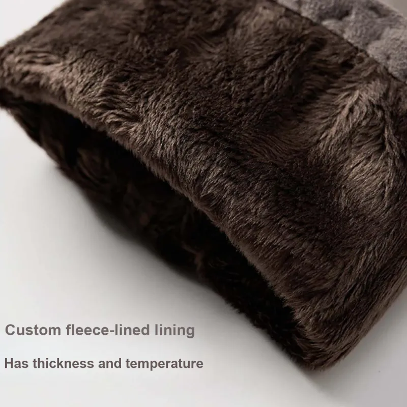 JIUMU Sheep Head Layer Leather Gloves Women's-4