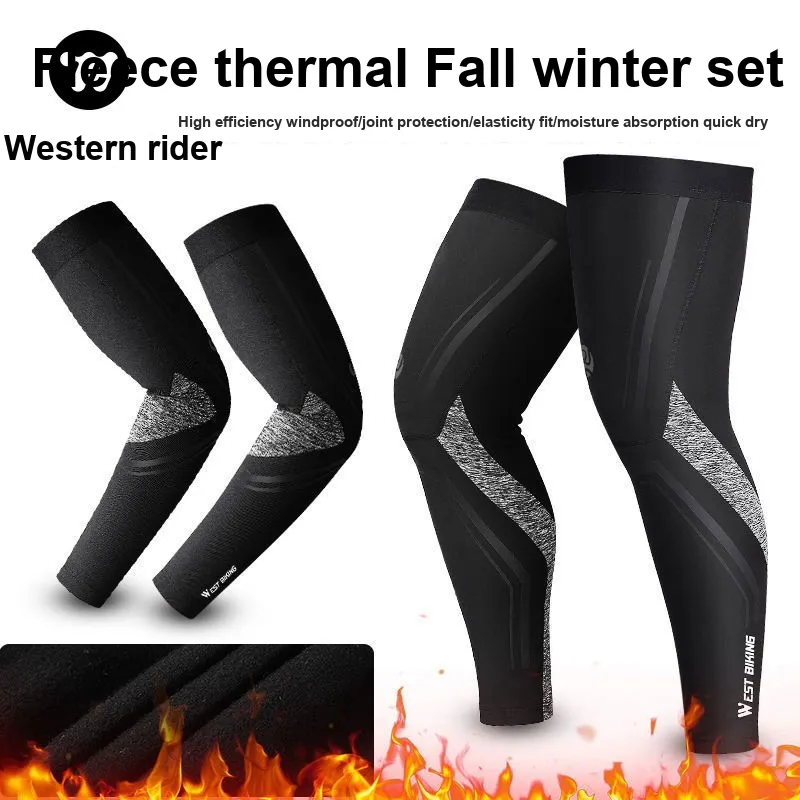 WEST BIKING Riding Equipment Cycling Arm Warmers Fall And Winter Outdoor Unisex Polyester Elastane Black-9