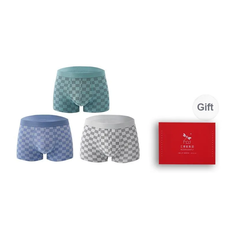 RED DRAGONFLY Cotton Panties Men's 3 Pack Gift Box Set-7