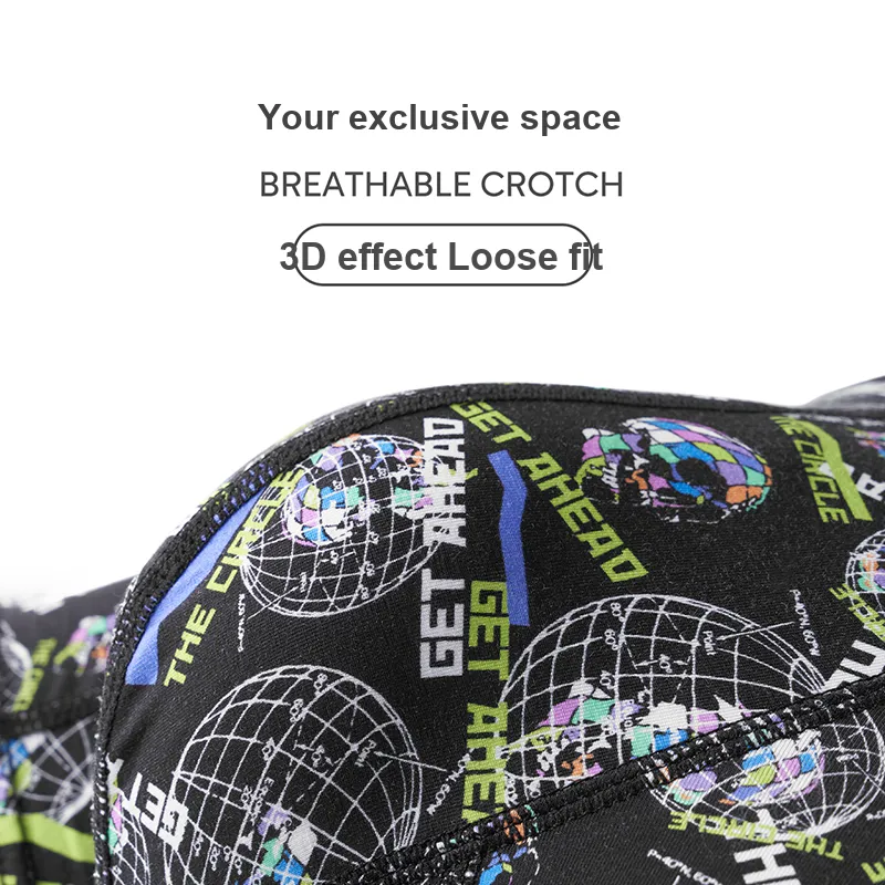 Mast Point Underpants Men's Print Boxer Seamless Belt Antibacterial Underpants Combo Set Multicolor-4