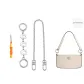 White 3C Letter Extender Chain+40cm Decorative Chain-with Screwdriver