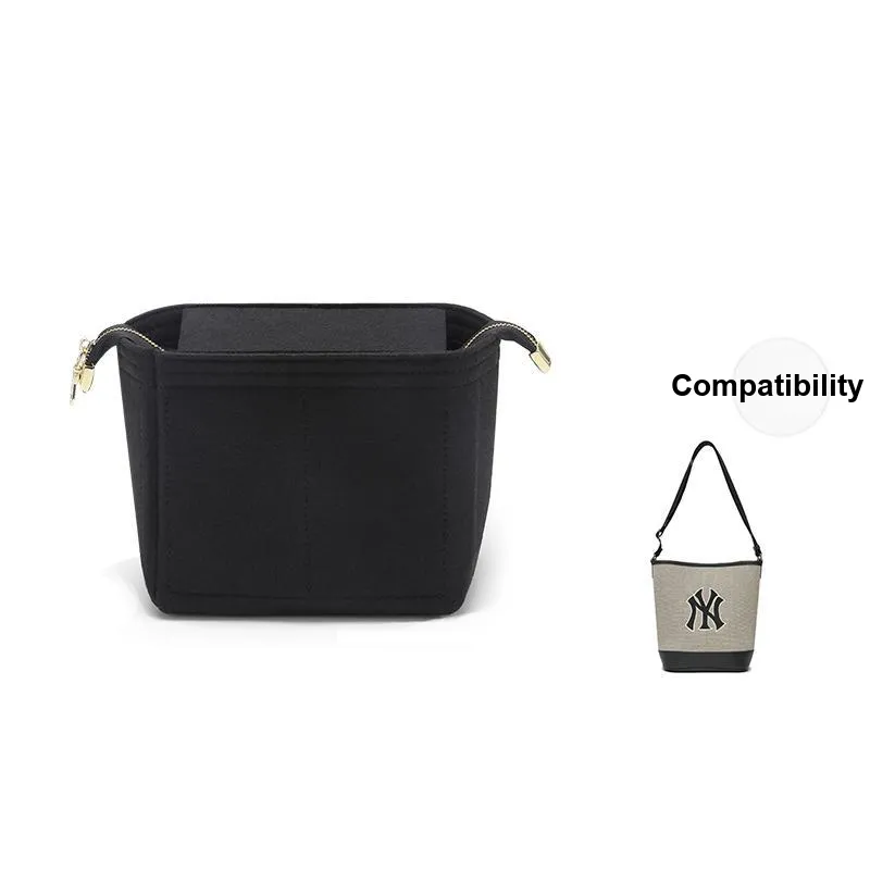 Luxury Care Artisan Workshop Bag Inserts Black Bucket Bag Exclusive Liner[Zippers Anti Theft]