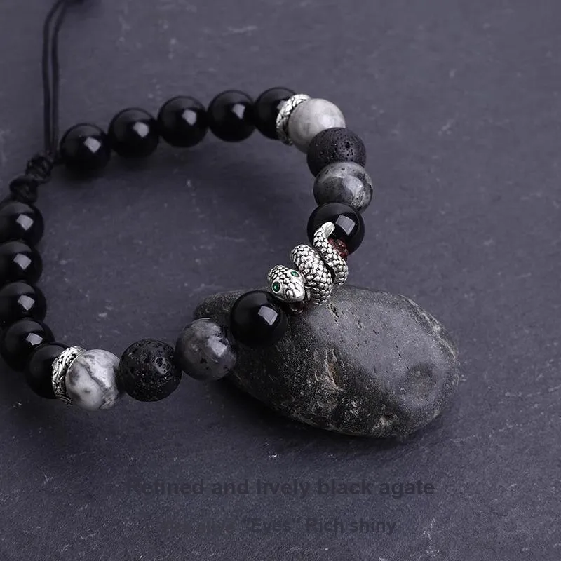 FOREVER MELODY Map Stone Bracelets Men's-5