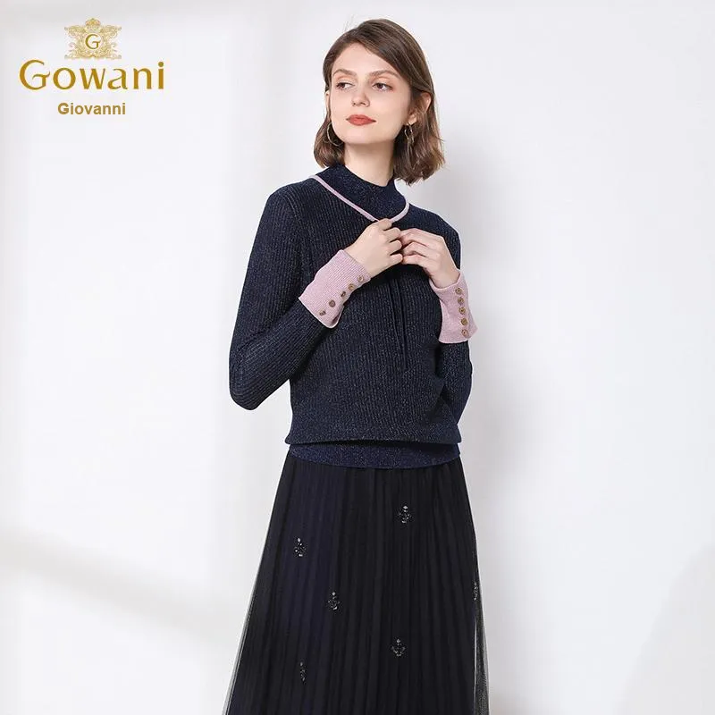 QIAOWANNI Knitwear Unisex Black-3