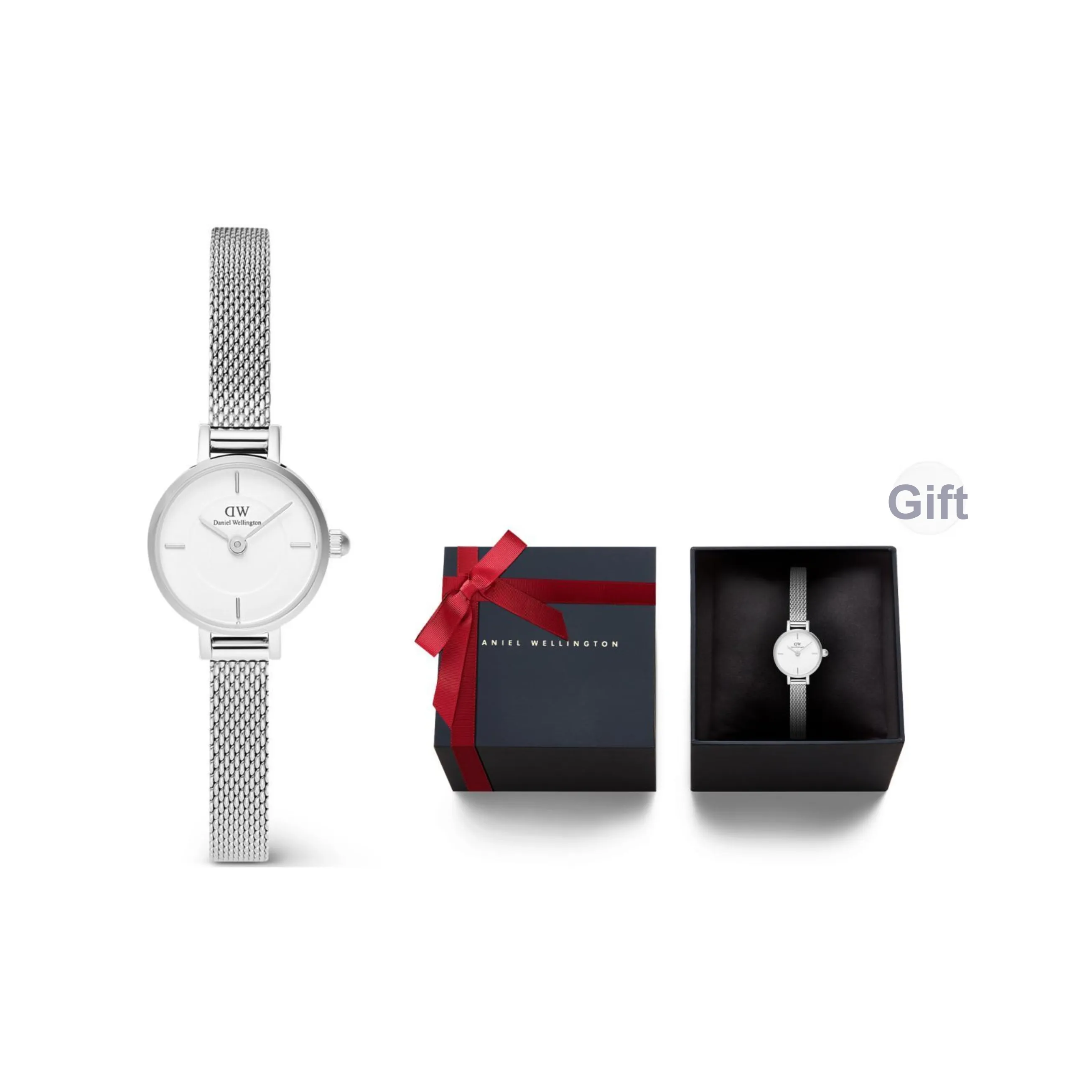 Daniel Wellington Кварцевые наручные часы механизм ремешок из нержавеющей стали 19 мм белый циферблат женский