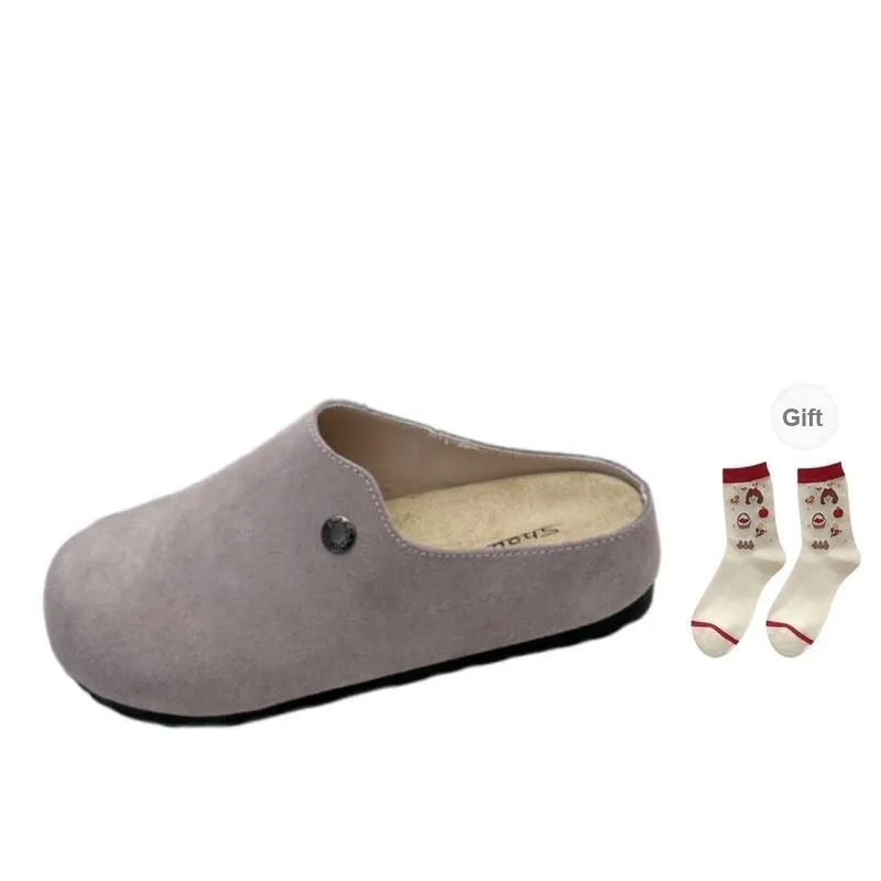 Shougu Rubber Sole Closed Toe Slippers Women's-2