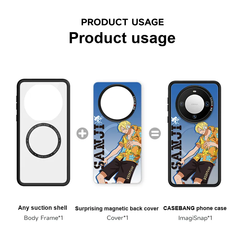 CASEBANG Made Of Polycarbonate One Piece Collaboration Phone Case With Magnetic Back Cover For Huawei Mate60/Pro/Pro+-7