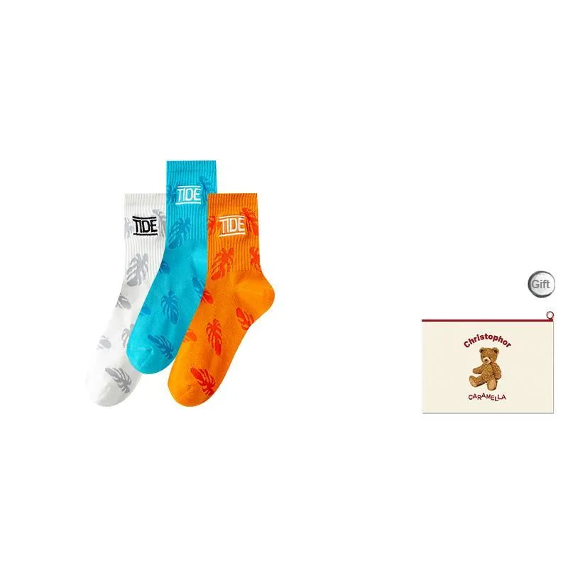 Caramella Mid-Calf Socks Men's Shopping Bag Combo Set-17