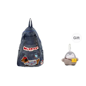 URBAN FOREST Denim Backpack Unisex Blue/Black/Light Blue/Light Black