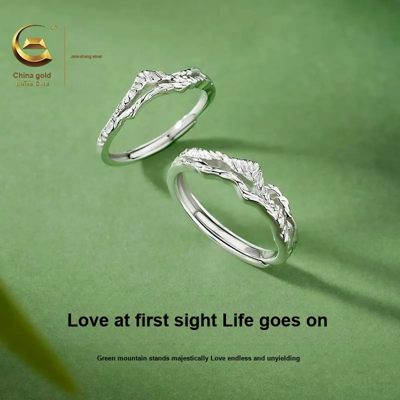 ZSY Silver 925 Ring Couple Rings Unisex-2