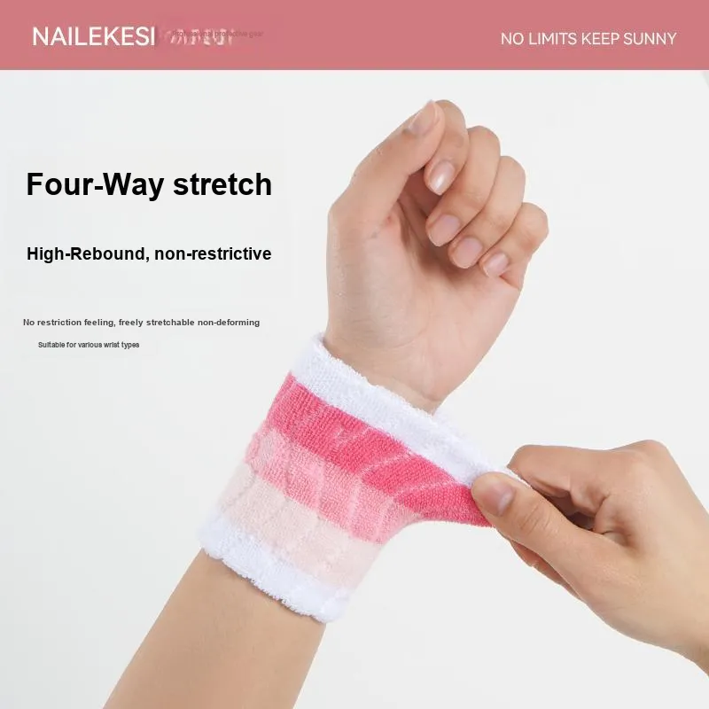 NAILEKESI Running Tennis Badminton Basketball Wristbands Protective 2 Pack Gradient Collection Unisex-14