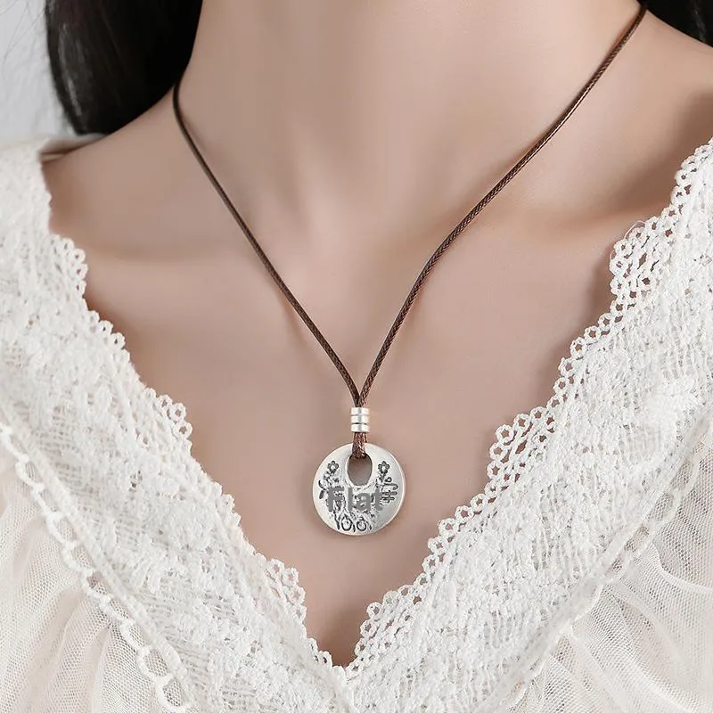 YASHENGZHUBAO S999 Silver Necklaces Unisex-5
