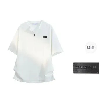 OGEK T Shirt Unisex White Comes With Brooch